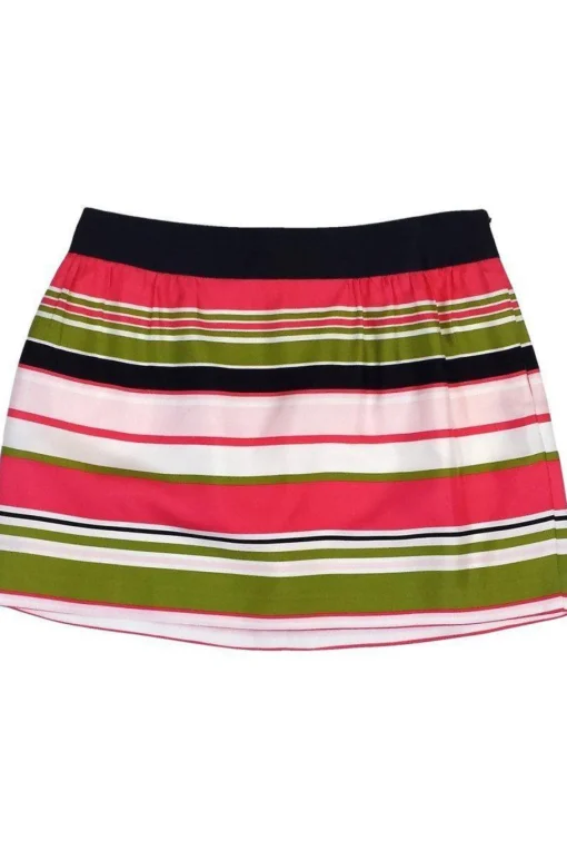 Milly - Pink, Green, Navy & White Striped Skirt Sz 6