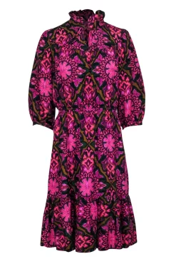 Milly - Purple, Pink, & Green Paisley Print Dress Sz 6