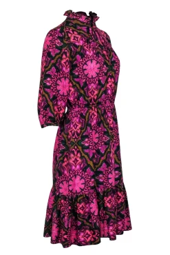 Milly - Purple, Pink, & Green Paisley Print Dress Sz 6