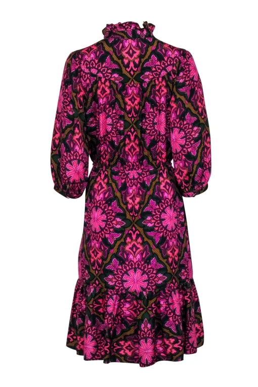 Milly - Purple, Pink, & Green Paisley Print Dress Sz 6