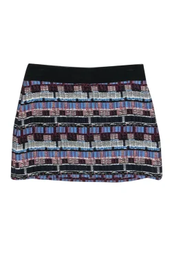 Milly - Red, White & Blue Tweed Miniskirt Sz 2