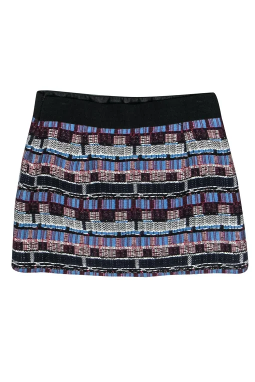 Milly - Red, White & Blue Tweed Miniskirt Sz 2