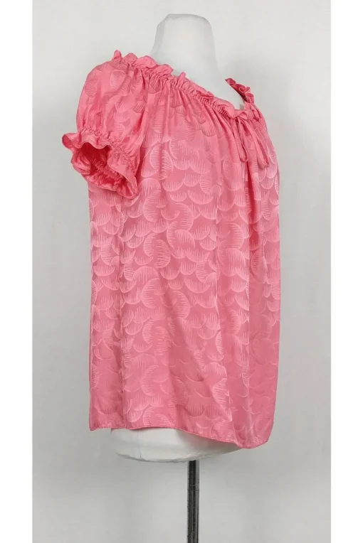 Milly - Watermelon Pink Ruffle Blouse Sz 8