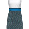 Milly - White Lace & Blue Tweed Skirt Sheath Dress Sz 0