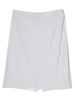 Milly - White Snakeskin Embossed Leather Skirt Sz 6