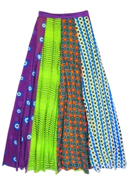 Mimi Liberte - Purple, Blue, & Green Multi Print Maxi Skirt Sz 6