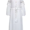 MISA Los Angeles - White Cotton Long Sleeve Maxi Dress Sz XS