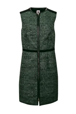 Missoni - Black & Green Print Middle Zipper front Sleeveless Dress Sz 10