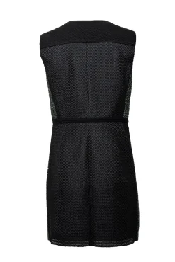 Missoni - Black & Green Print Middle Zipper front Sleeveless Dress Sz 10