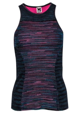 Missoni - Black & Multicolor Fitted Racer Tank Sz S