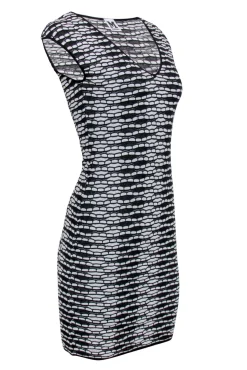 Missoni - Black & White Knit Mini Bodycon Dress Size 0