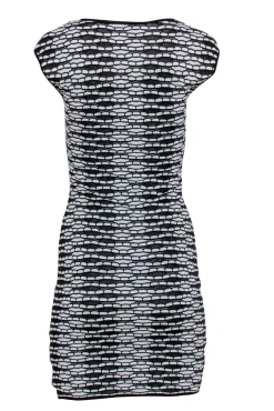 Missoni - Black & White Knit Mini Bodycon Dress Size 0