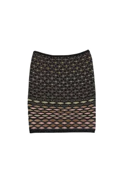 Missoni - Black Metallic Knit Skirt Sz 2