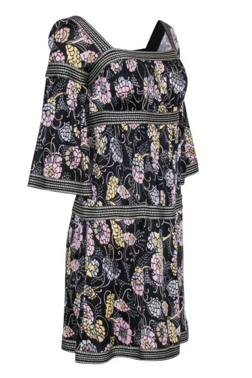 Missoni - Black w/ Pink Floral Print Dress Sz 2