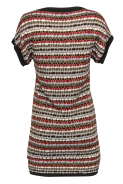 Missoni - Brown & Multi Metallic Patterned Knit Dress Sz S