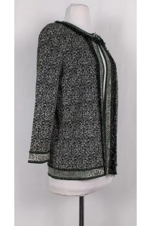 Missoni - Green Metallic Open Cardigan Sz 8