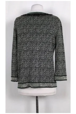 Missoni - Green Metallic Open Cardigan Sz 8