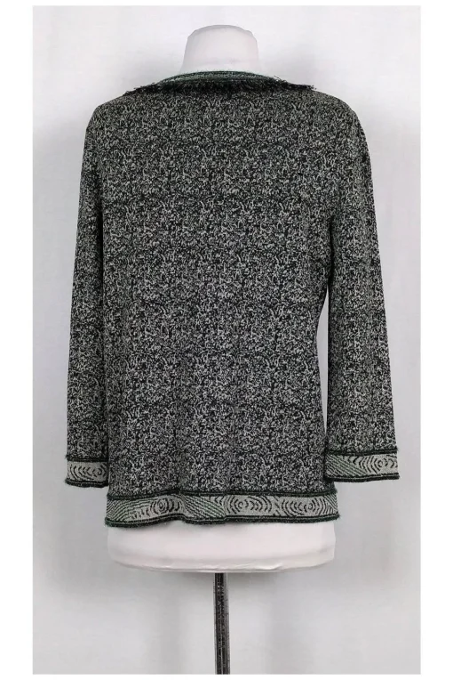 Missoni - Green Metallic Open Cardigan Sz 8