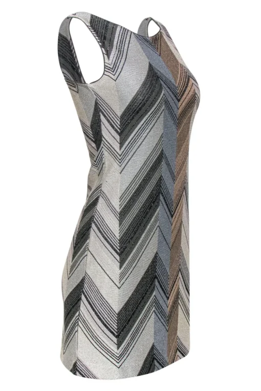 Missoni - Grey & Beige Metallic Knit Tank Sz 4