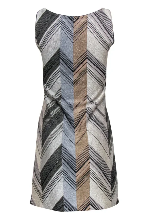 Missoni - Grey & Beige Metallic Knit Tank Sz 4
