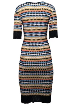 Missoni - Tan, Green, Black, & Blue Knit Cutout Dress Sz 8