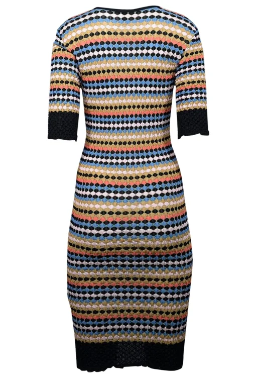 Missoni - Tan, Green, Black, & Blue Knit Cutout Dress Sz 8