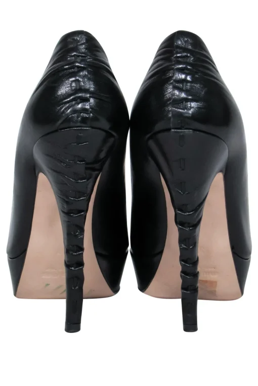 Miu Miu - Black Leather Platform Pumps Sz 6.5