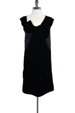 Miu Miu - Black Silk & Velvet Dress Sz 4