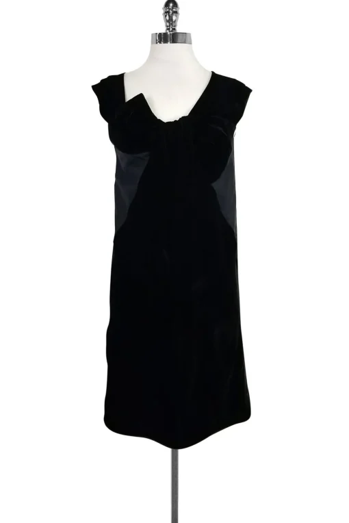 Miu Miu - Black Silk & Velvet Dress Sz 4