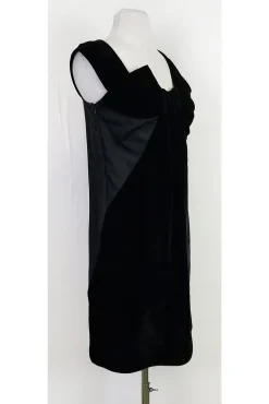 Miu Miu - Black Silk & Velvet Dress Sz 4