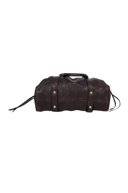 Miu Miu - Brown Leather Gathered Handbag