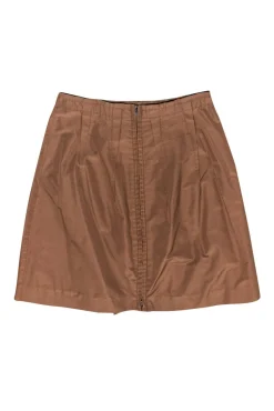 Miu Miu - Brown Zip-Up Windbreaker Miniskirt Sz 4