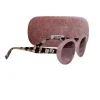 Miu Miu - Pink & Tortoise Round Sunglasses