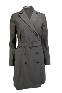 M.M. Lafleur - Olive Tailored Long Sleeve Mini Dress w/ Belt Sz 4