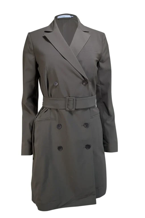 M.M. Lafleur - Olive Tailored Long Sleeve Mini Dress w/ Belt Sz 4