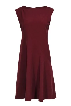 M.M.LaFleur -  Burgundy A-Line Square Neck Sleeveless Dress Sz 8