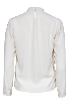 M.M.LaFleur - Cream Silky Draped Front Blouse Sz XS