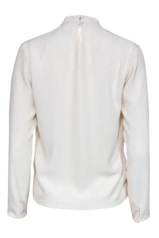 M.M.LaFleur - Cream Silky Draped Front Blouse Sz XS