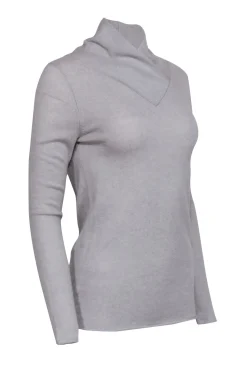 M.M.LaFleur - Grey Wrap V-Neckline Cashmere Sweater Sz XS