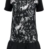 Moncler - Abstract Print Drop Waist Dress Sz S