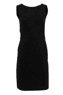 Moschino - Black Fitted V-Back Dress Sz M