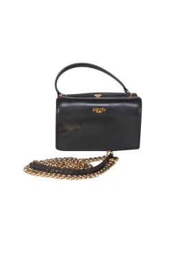 Moschino - Black Leather Heart Shape Crossbody Bag