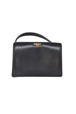 Moschino - Black Leather Heart Shape Crossbody Bag