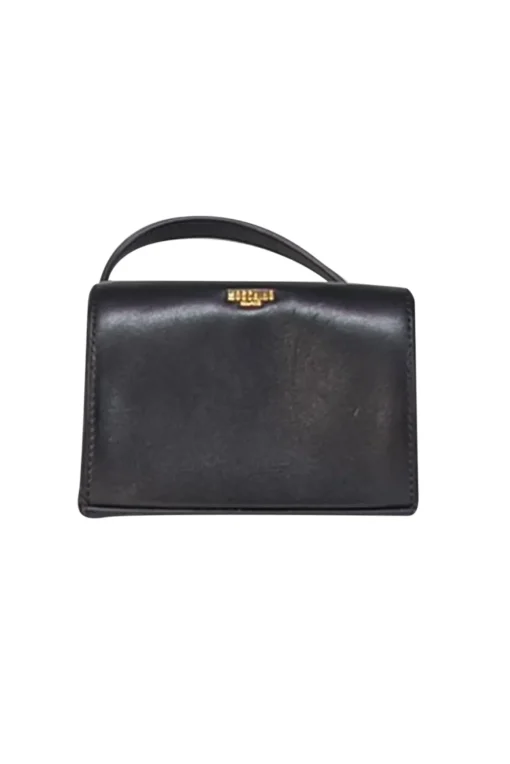Moschino - Black Leather Heart Shape Crossbody Bag