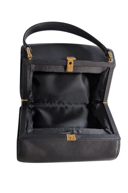 Moschino - Black Leather Heart Shape Crossbody Bag