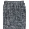 Moschino - Grey Metallic Tweed Pencil Skirt Sz 10
