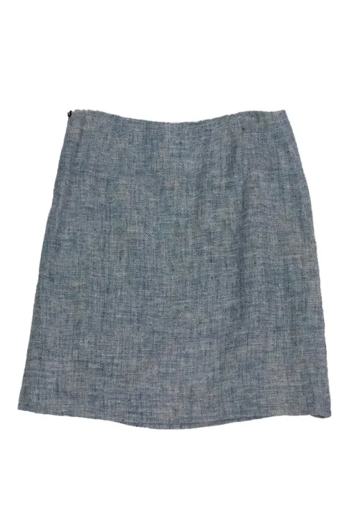 Moschino - White & Blue Pencil Skirt Sz 12