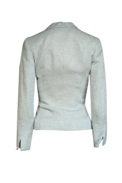 Moschino Cheap & Chic - Light Blue Textured Blazer w/Black Waist Sash Sz S