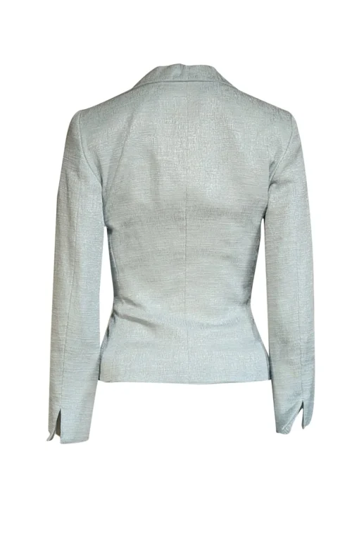 Moschino Cheap & Chic - Light Blue Textured Blazer w/Black Waist Sash Sz S