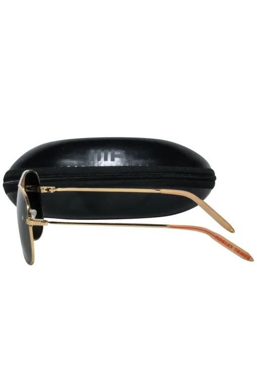 Mosley Tribes - Gold Frame w/ Black Lens Aviator Sunglasses